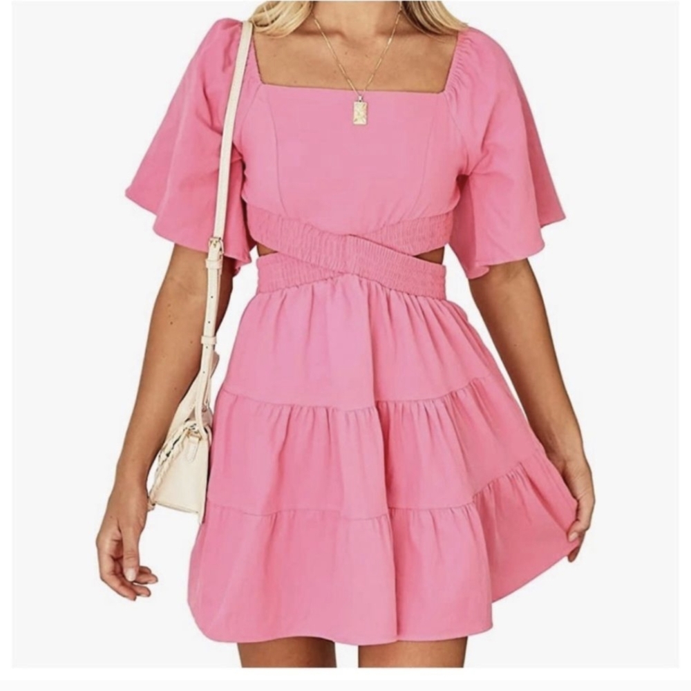 Shy Velvet Cut-Out Dress
